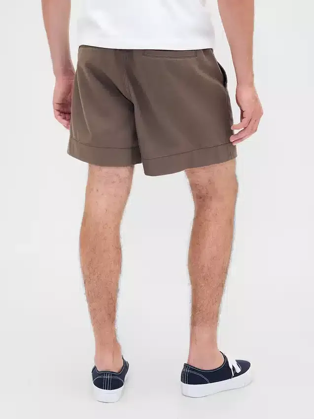 Pantalones cortos holgados de mezcla de lino de 5.5"