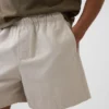 Pantalones cortos holgados de mezcla de lino de 5.5"