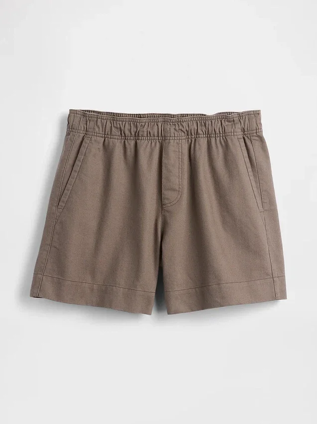 Pantalones cortos holgados de mezcla de lino de 5.5"