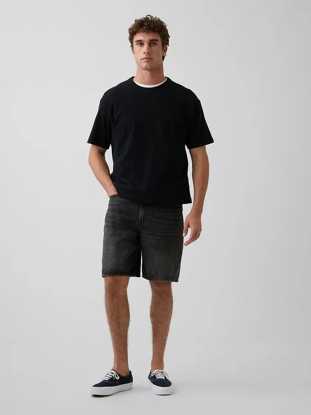 Pantalones cortos holgados de mezclilla de 10.5"