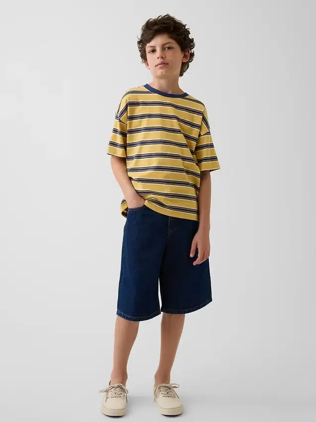 Pantalones cortos holgados de mezclilla para niños