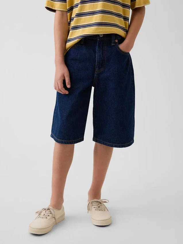 Pantalones cortos holgados de mezclilla para niños