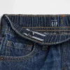 Pantalones cortos holgados de mezclilla ultrasuaves con elástico en la cintura para bebés y niños pequeños