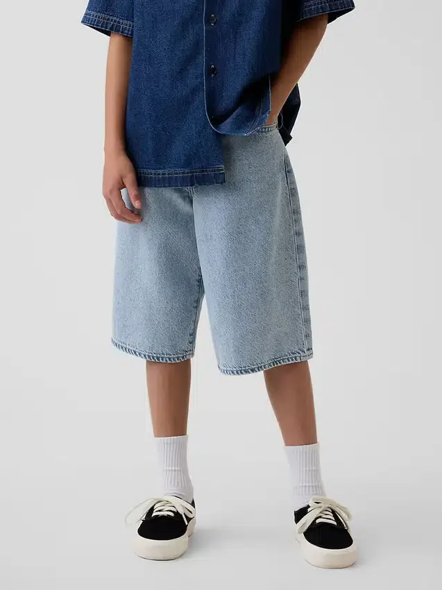Pantalones cortos holgados de mezclilla ultrasuaves para niños