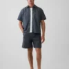 Pantalones cortos holgados de popelín de 7"