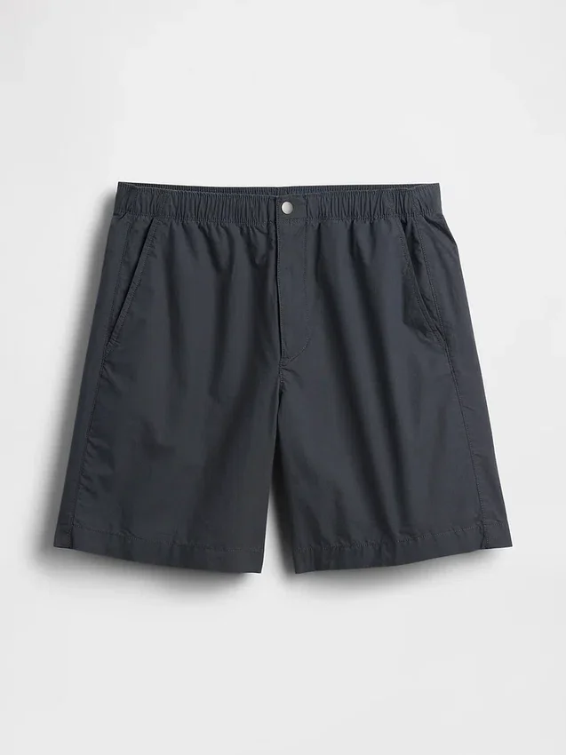 Pantalones cortos holgados de popelín de 7"