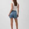 Pantalones cortos premamá de mezclilla ultrasuave con panel completo