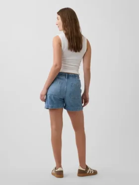 Pantalones cortos premamá de mezclilla ultrasuave con panel completo