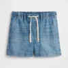 Pantalones cortos premamá de mezclilla ultrasuave con panel completo