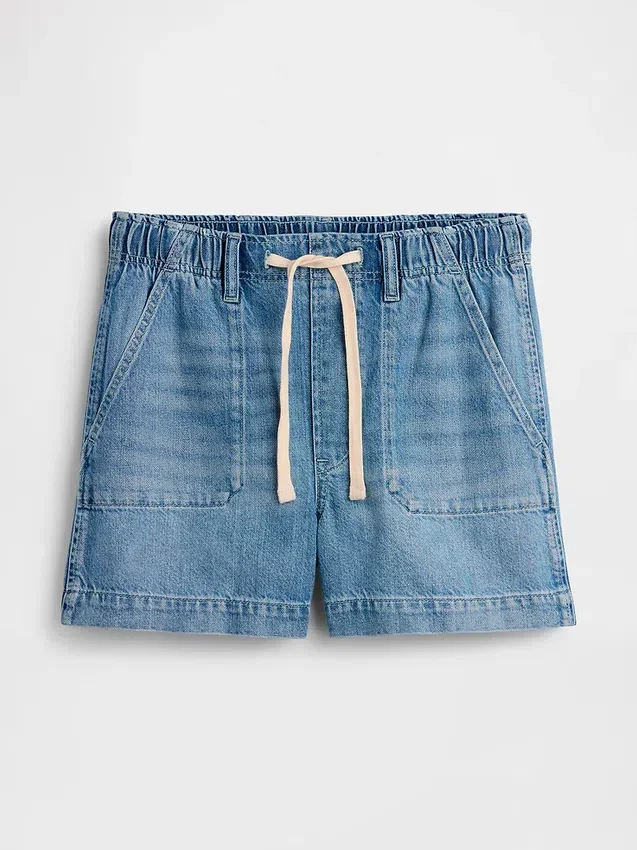 Pantalones cortos premamá de mezclilla ultrasuave con panel completo