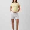 Pantalones cortos premamá fáciles de poner por debajo del vientre