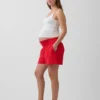 Pantalones cortos premamá fáciles de poner por debajo del vientre