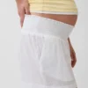 Pantalones cortos premamá fáciles de poner por debajo del vientre