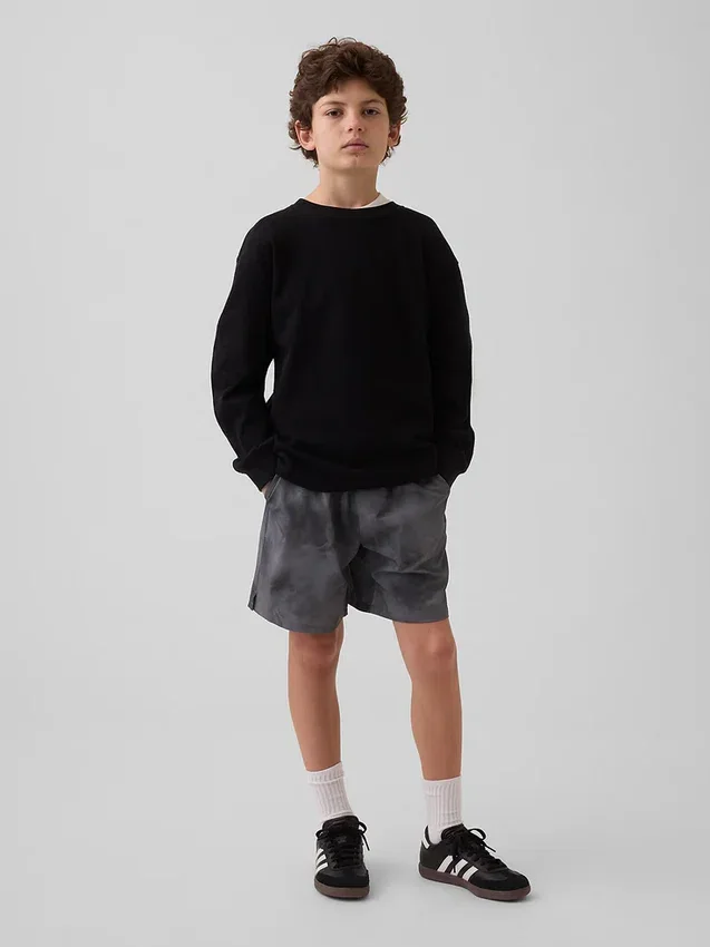 Pantalones cortos relajados de secado rápido para niños