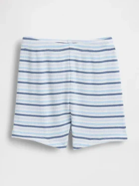 Pantalones cortos sin cordón con rayas de canalé fino «Baby First Favorites»