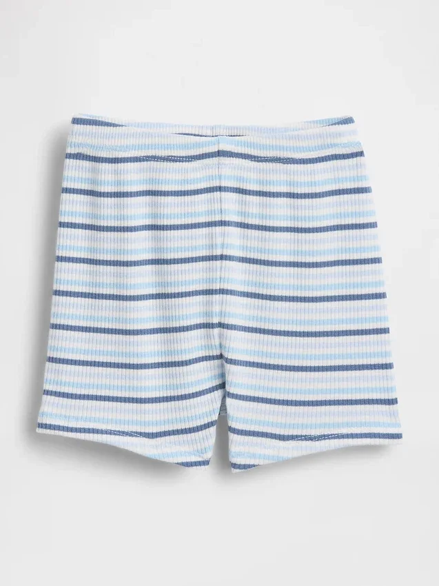 Pantalones cortos sin cordón con rayas de canalé fino «Baby First Favorites»