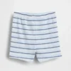 Pantalones cortos sin cordón con rayas de canalé fino «Baby First Favorites»