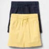 Pantalones cortos sin cordón para bebés y niños (paquete de 2)