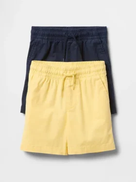 Pantalones cortos sin cordón para bebés y niños (paquete de 2)