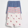 Pantalones cortos sin tirantes a rayas Tinyrib de Baby First Favorites (paquete de 3)