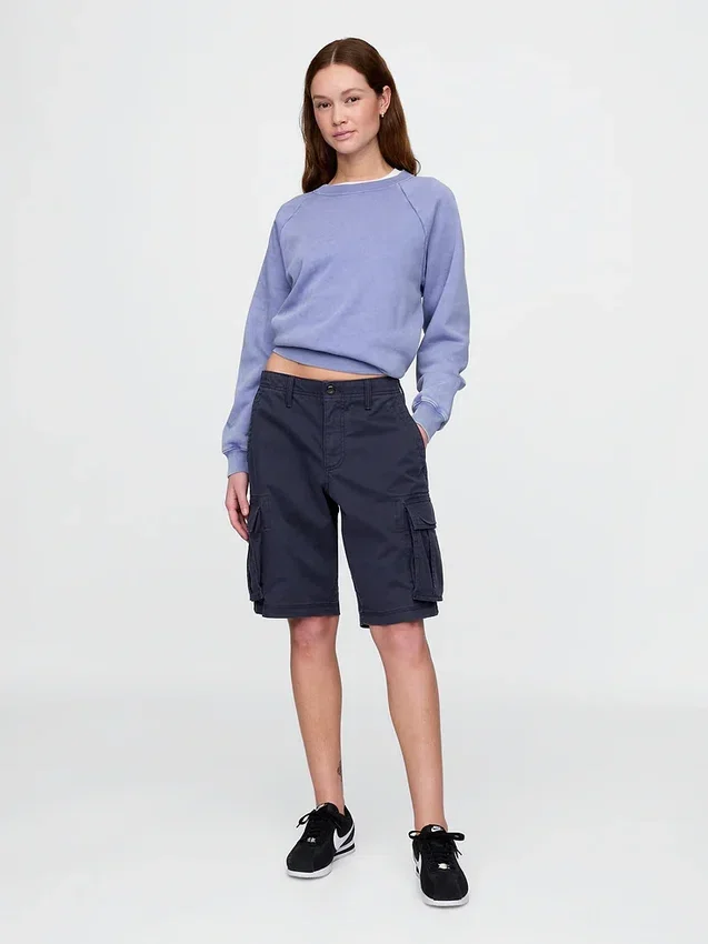 Pantalones cortos tipo cargo de corte holgado de 11"
