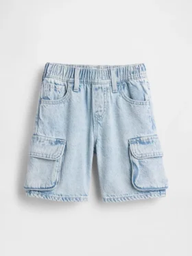 Pantalones cortos tipo cargo de mezclilla ultrasuaves para Bebé y Niño