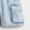 Pantalones cortos tipo cargo de mezclilla ultrasuaves para Bebé y Niño