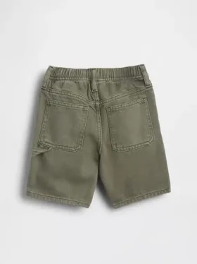 Pantalones cortos tipo carpintero de mezclilla ultrasuaves para bebés y niños