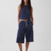 Pantalones culotte holgados y cómodos de mezcla de lino
