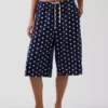 Pantalones culotte holgados y cómodos de mezcla de lino