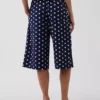 Pantalones culotte holgados y cómodos de mezcla de lino