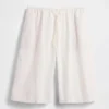 Pantalones culotte holgados y cómodos de mezcla de lino