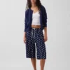 Pantalones culotte holgados y cómodos de mezcla de lino