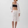 Pantalones culotte holgados y cómodos de mezcla de lino