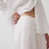 Pantalones culotte holgados y cómodos de mezcla de lino