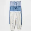 Pantalones de algodón orgánico sin cordón «Baby First Favorites» (paquete de 3)