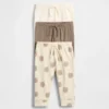 Pantalones de algodón orgánico sin cordón «Baby First Favorites» (paquete de 3)