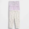 Pantalones de algodón orgánico sin cordón «Baby First Favorites» (paquete de 3)