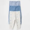 Pantalones de algodón orgánico sin cordón «Baby First Favorites» (paquete de 3)
