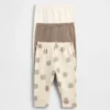 Pantalones de algodón orgánico sin cordón «Baby First Favorites» (paquete de 3)