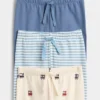 Pantalones de algodón orgánico sin cordón «Baby First Favorites» (paquete de 3)