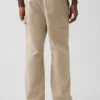 Pantalones de carpintero holgados de lona de los 90 con doble refuerzo en las rodillas