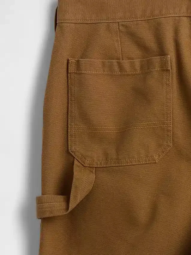 Pantalones de carpintero holgados de lona de los 90 con doble refuerzo en las rodillas