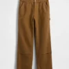 Pantalones de carpintero holgados de lona de los 90 con doble refuerzo en las rodillas