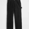 Pantalones de carpintero holgados de lona de los 90 con doble refuerzo en las rodillas