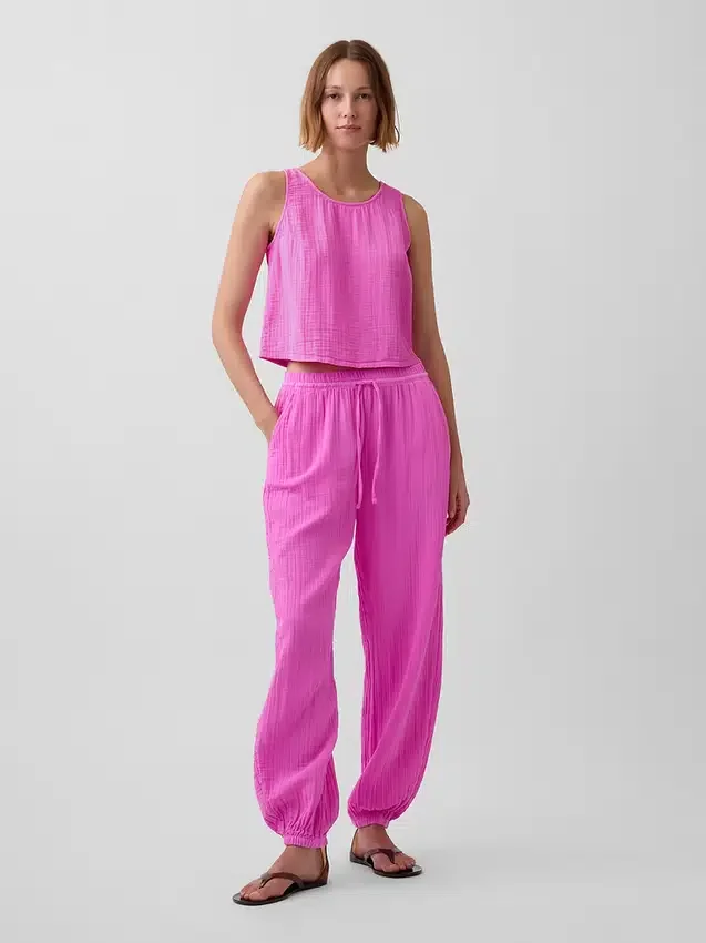 Pantalones de chándal de gasa de algodón