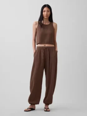 Pantalones de chándal de gasa de algodón