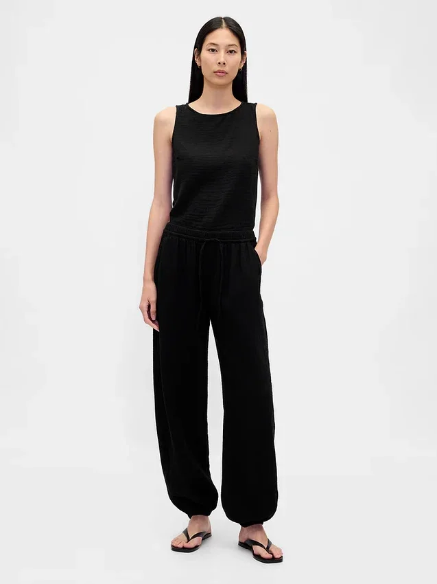 Pantalones de chándal de gasa de algodón