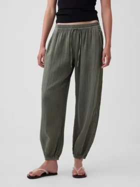Pantalones de chándal de gasa de algodón