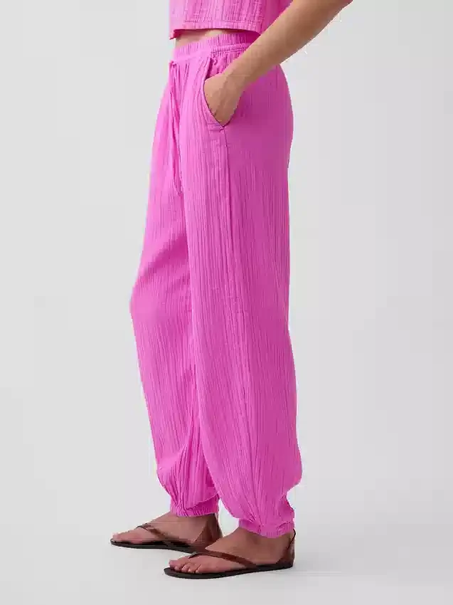 Pantalones de chándal de gasa de algodón